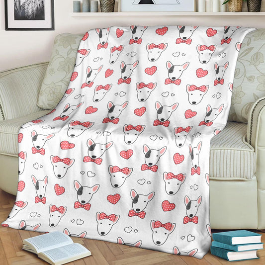 Bull Terriers Pattern CLA15100415F Sherpa Fleece Blanket