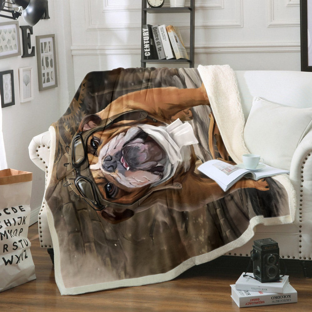 Bulldog TN060915TT Sherpa Fleece Blanket