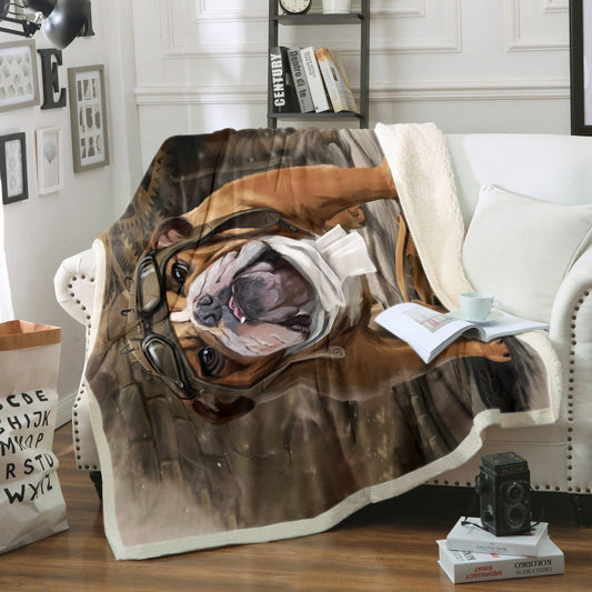 Bulldog TN060915TT Sherpa Fleece Blanket