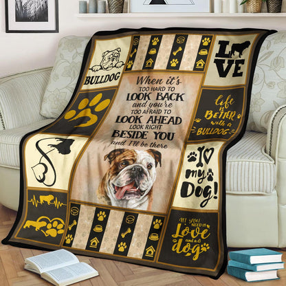 Bulldog Will Be There CLA1910626F Sherpa Fleece Blanket