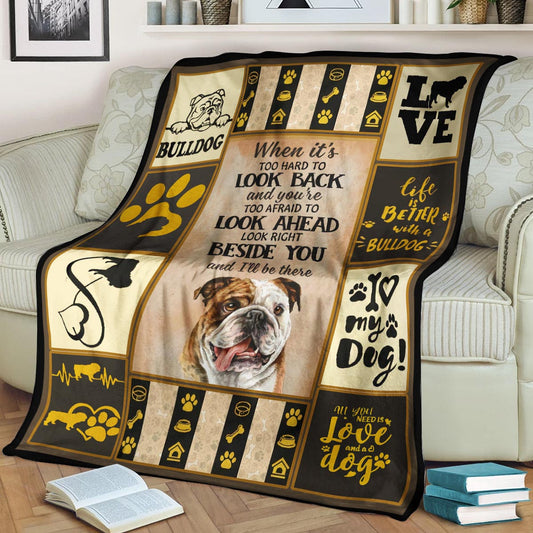 Bulldog Will Be There CLA1910626F Sherpa Fleece Blanket