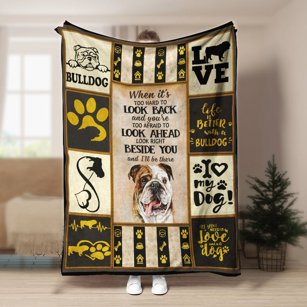 Bulldog Will Be There CLA1910626F Sherpa Fleece Blanket