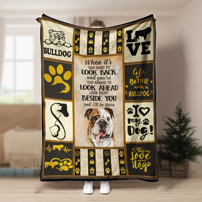 Bulldog Will Be There CLA1910626F Sherpa Fleece Blanket
