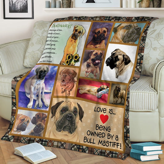Bullmastiff CL10100082MDF Sherpa Fleece Blanket