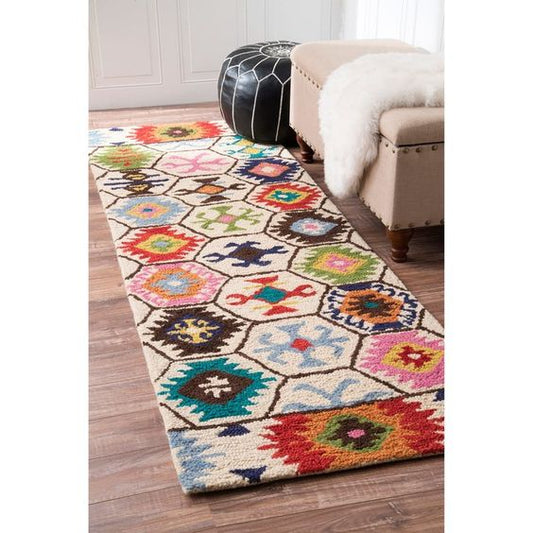 Bungalow Rose Toubqal Hand Tufted Beige CLA1110029RR Runner Rug