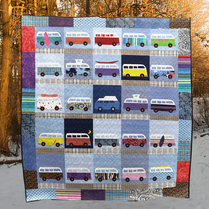 Bus CLP040724 Quilt Blanket