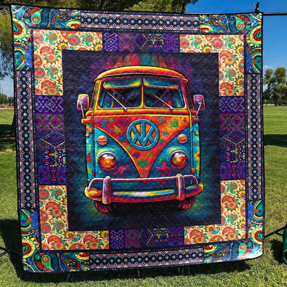 Bus Hippie Art Quilt HN160602M