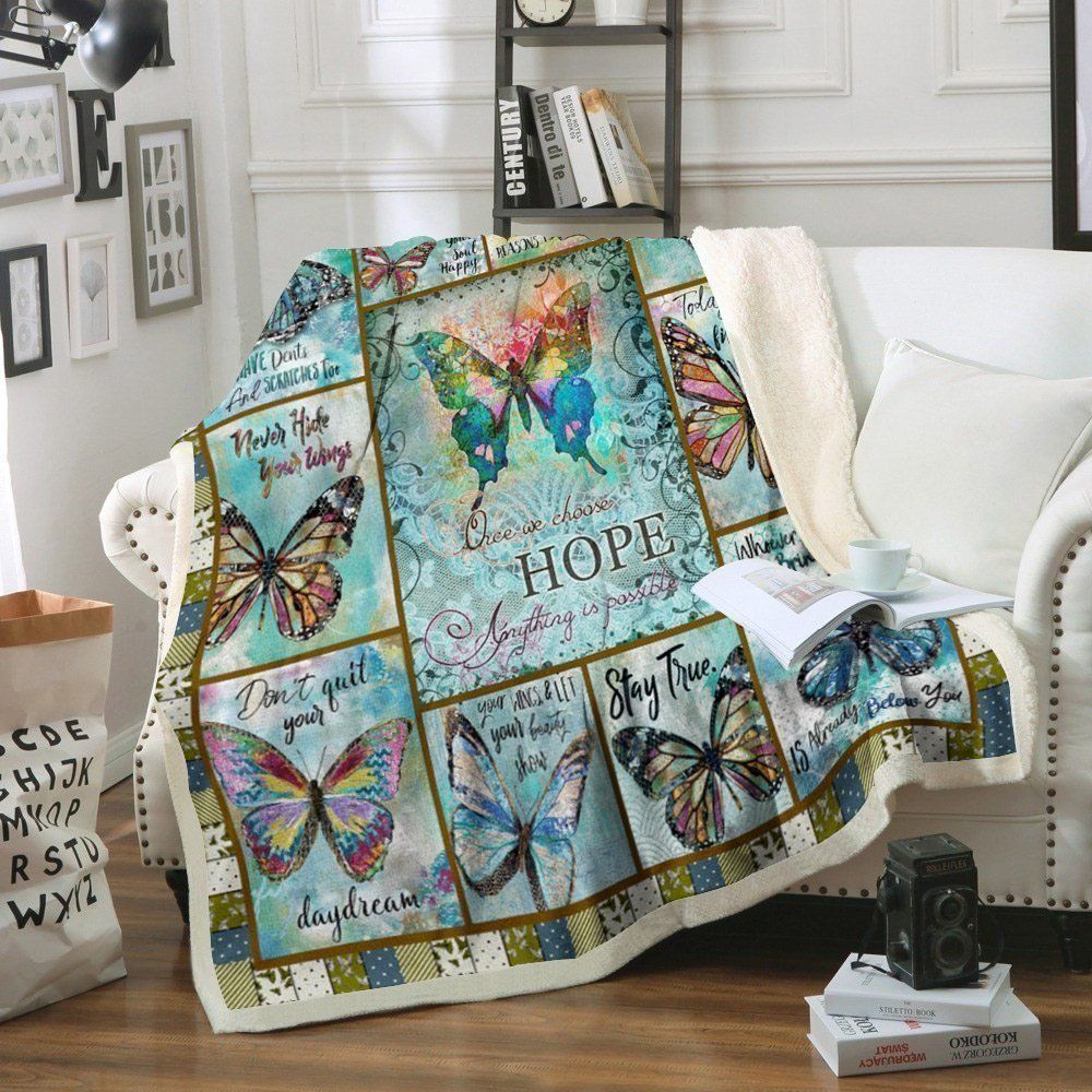 Butterfly CL170807MD Sherpa Fleece Blanket