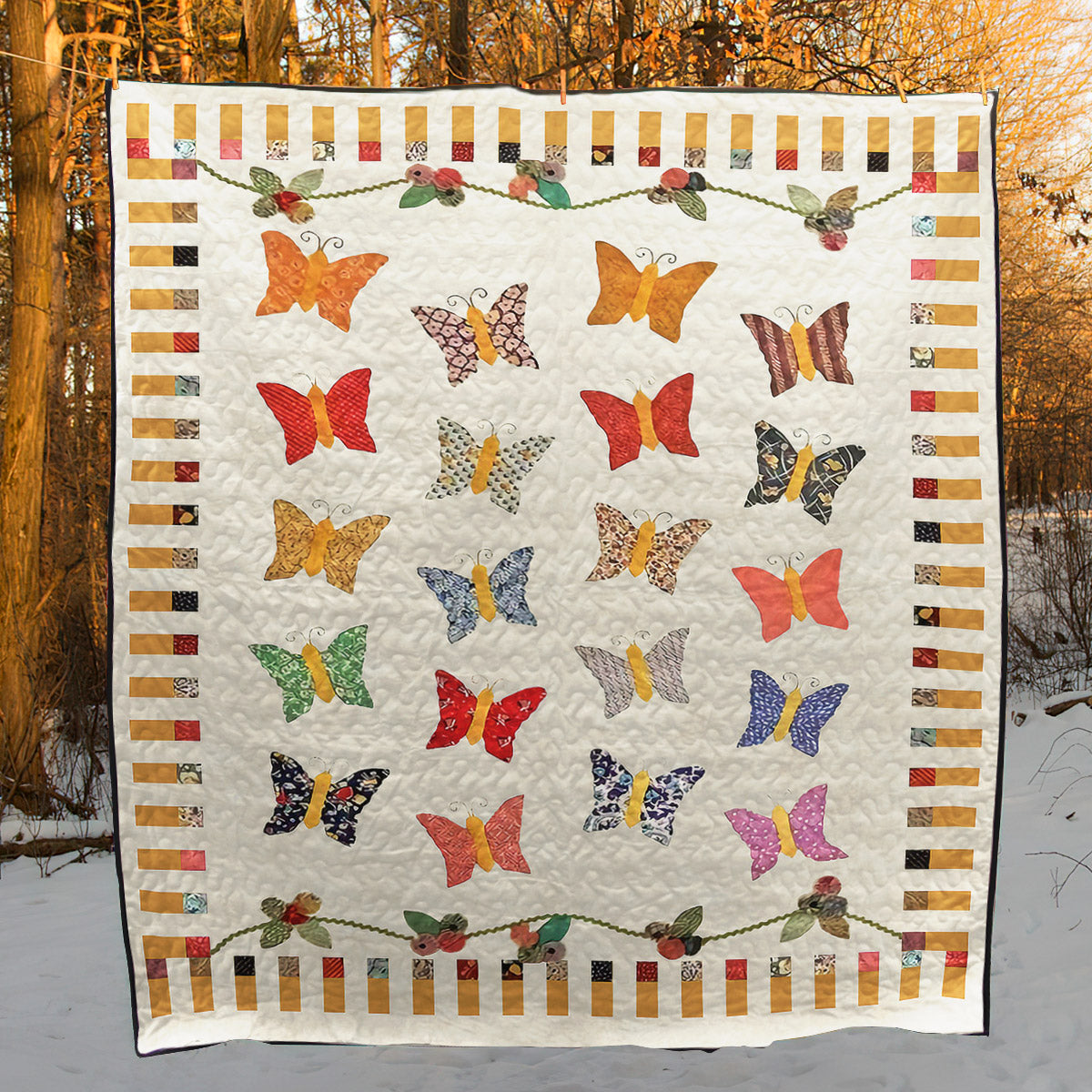 Butterfly CLA0611113Q Quilt Blanket