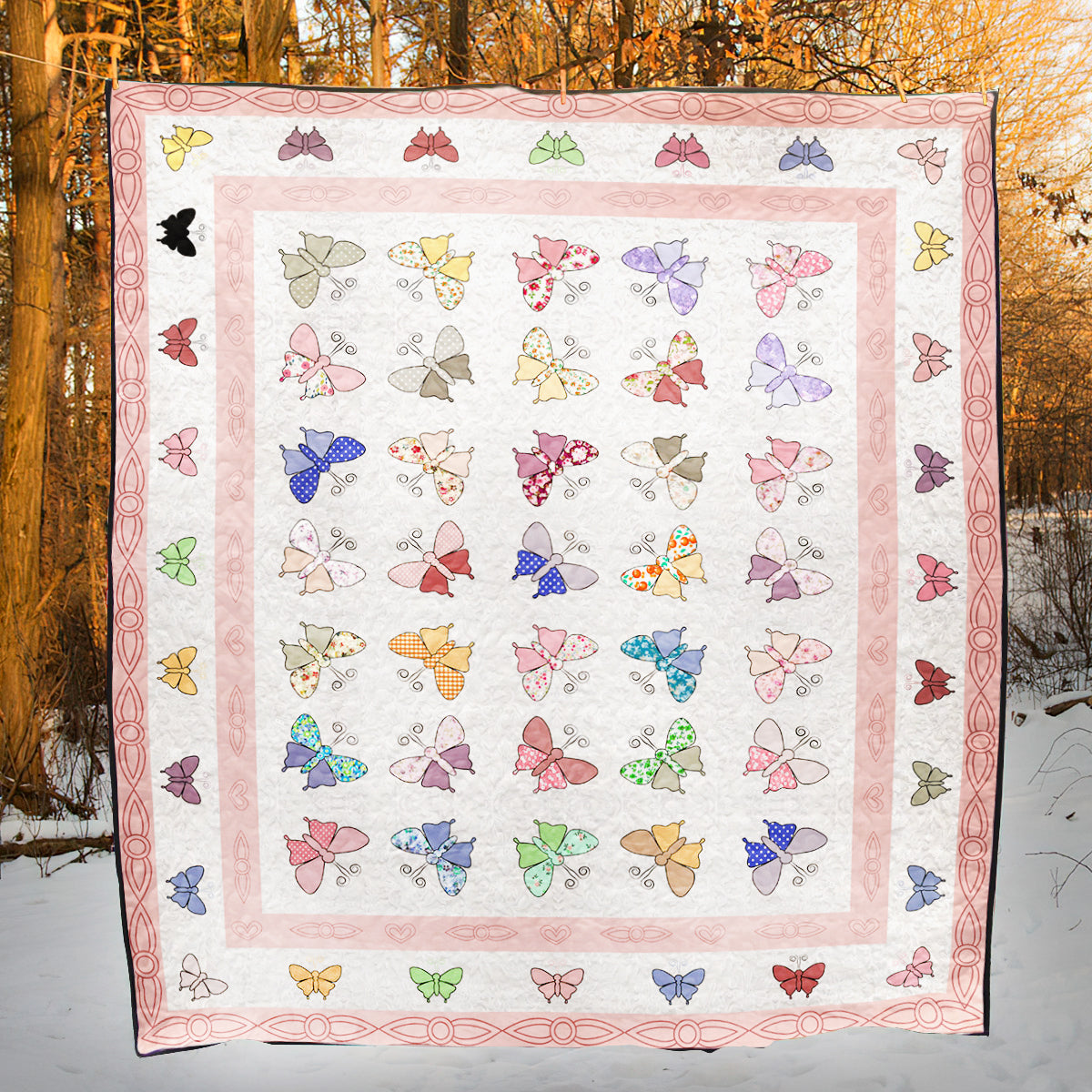 Butterfly CLA1410108Q Quilt Blanket