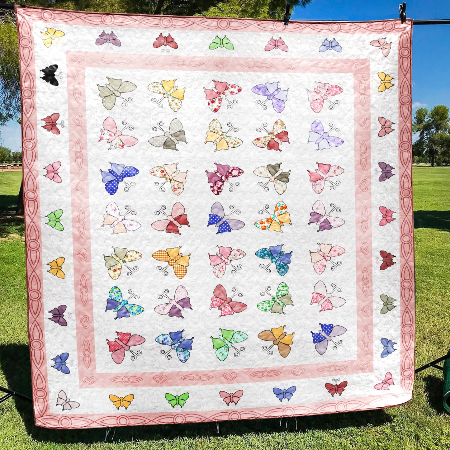 Butterfly CLA1410108Q Quilt Blanket