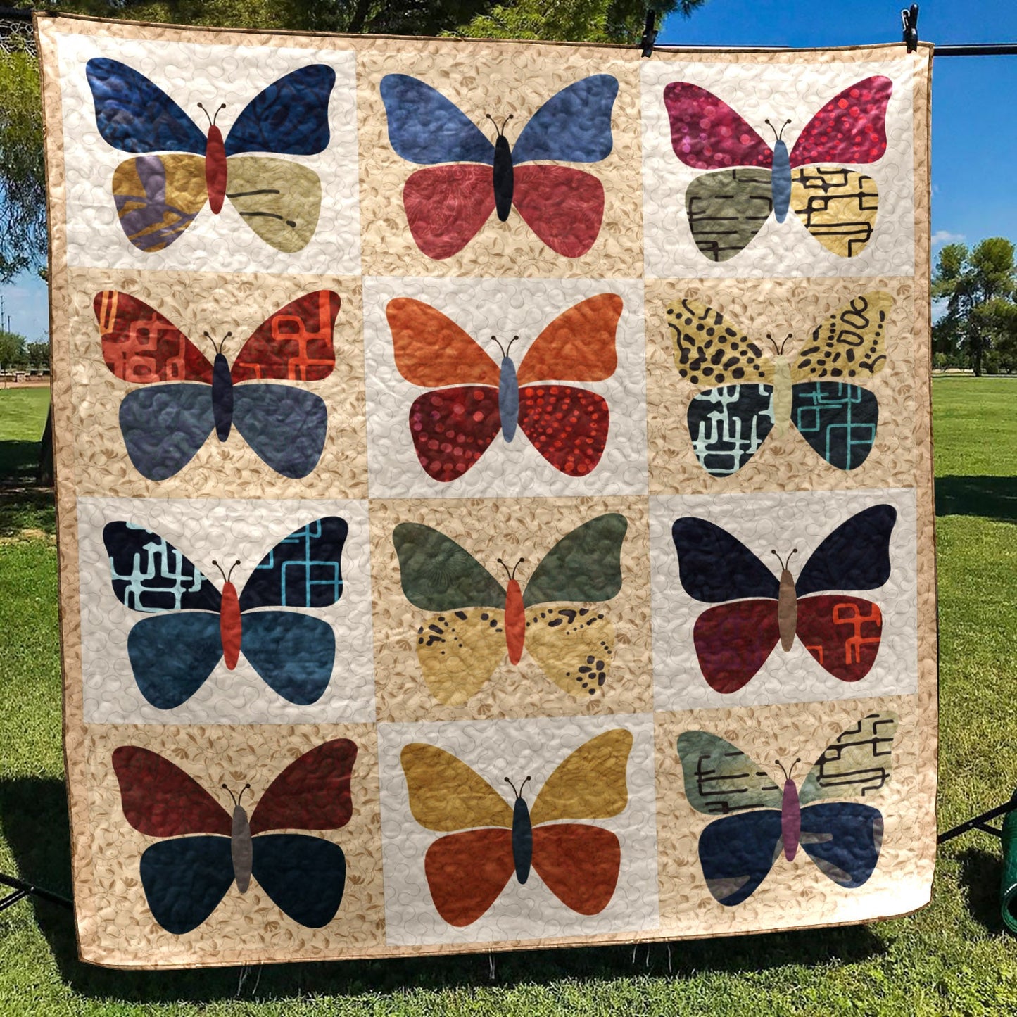 Butterfly CLA1710076Q Quilt Blanket