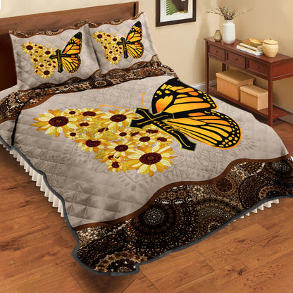 Butterfly Faith Cross Quilt Bedding Set MT290901T