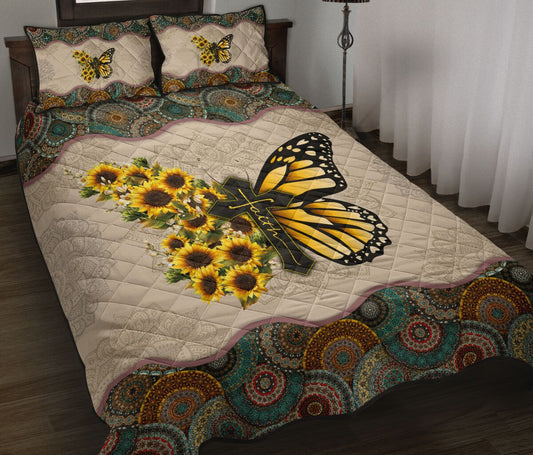 Butterfly Faith Quilt Bedding Set CLH1409001