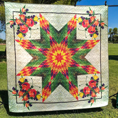 Butterfly Flower CLA1210048Q Quilt Blanket