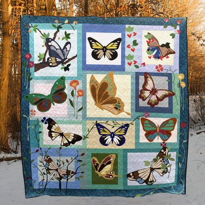 Butterfly Garden Quilt Blanket ND161202