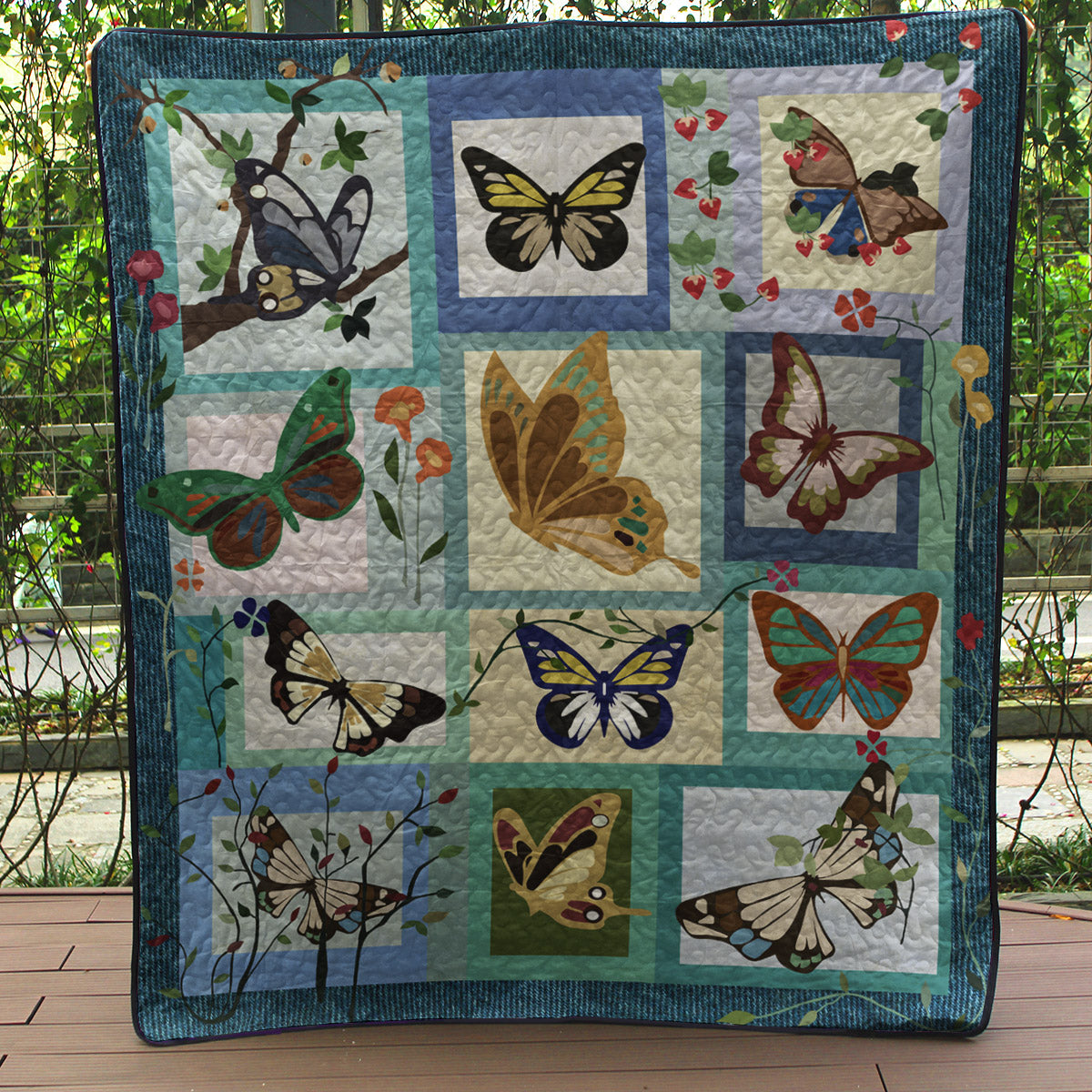 Butterfly Garden Quilt Blanket ND161202