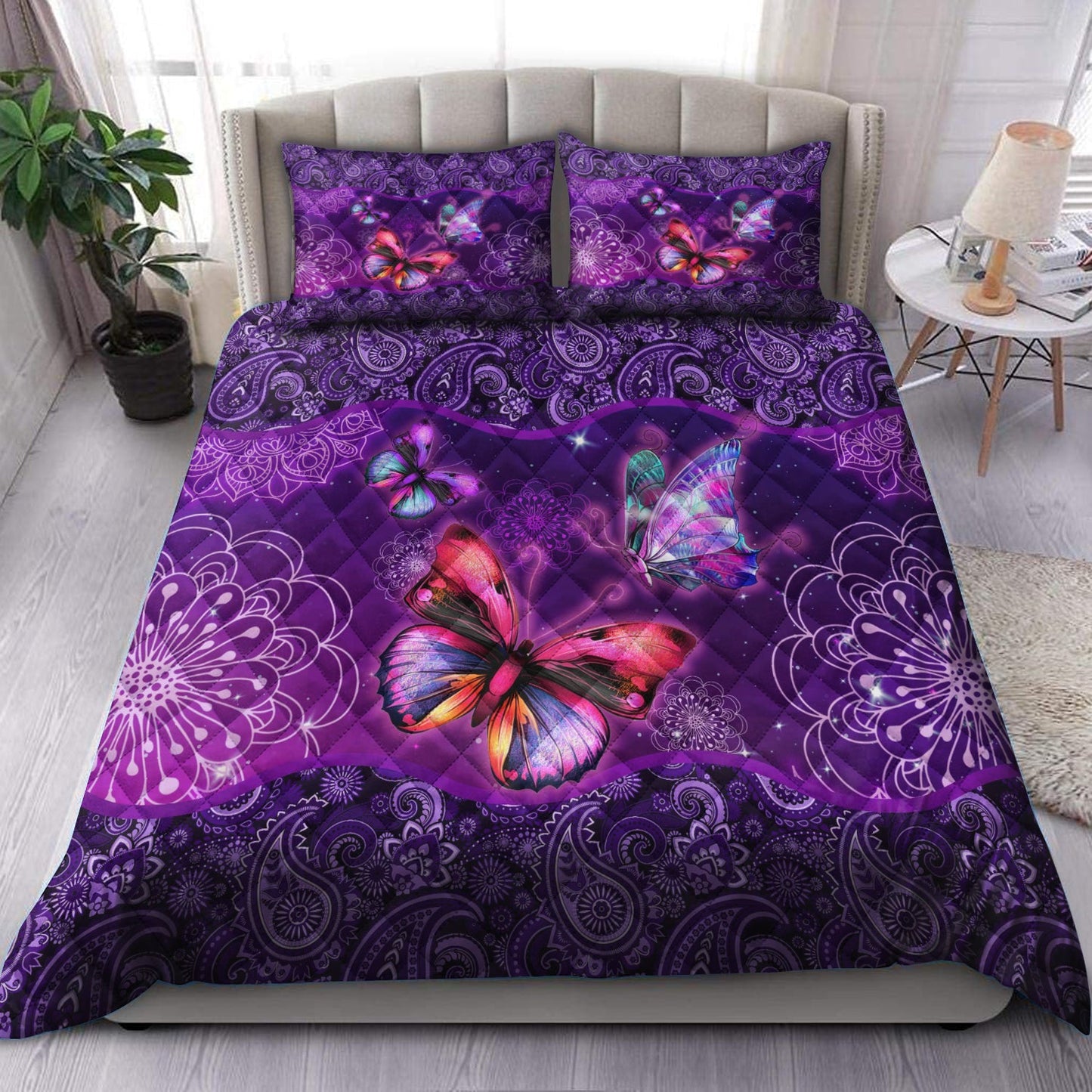 Butterfly Dream Quilt Bedding Set HM290901D