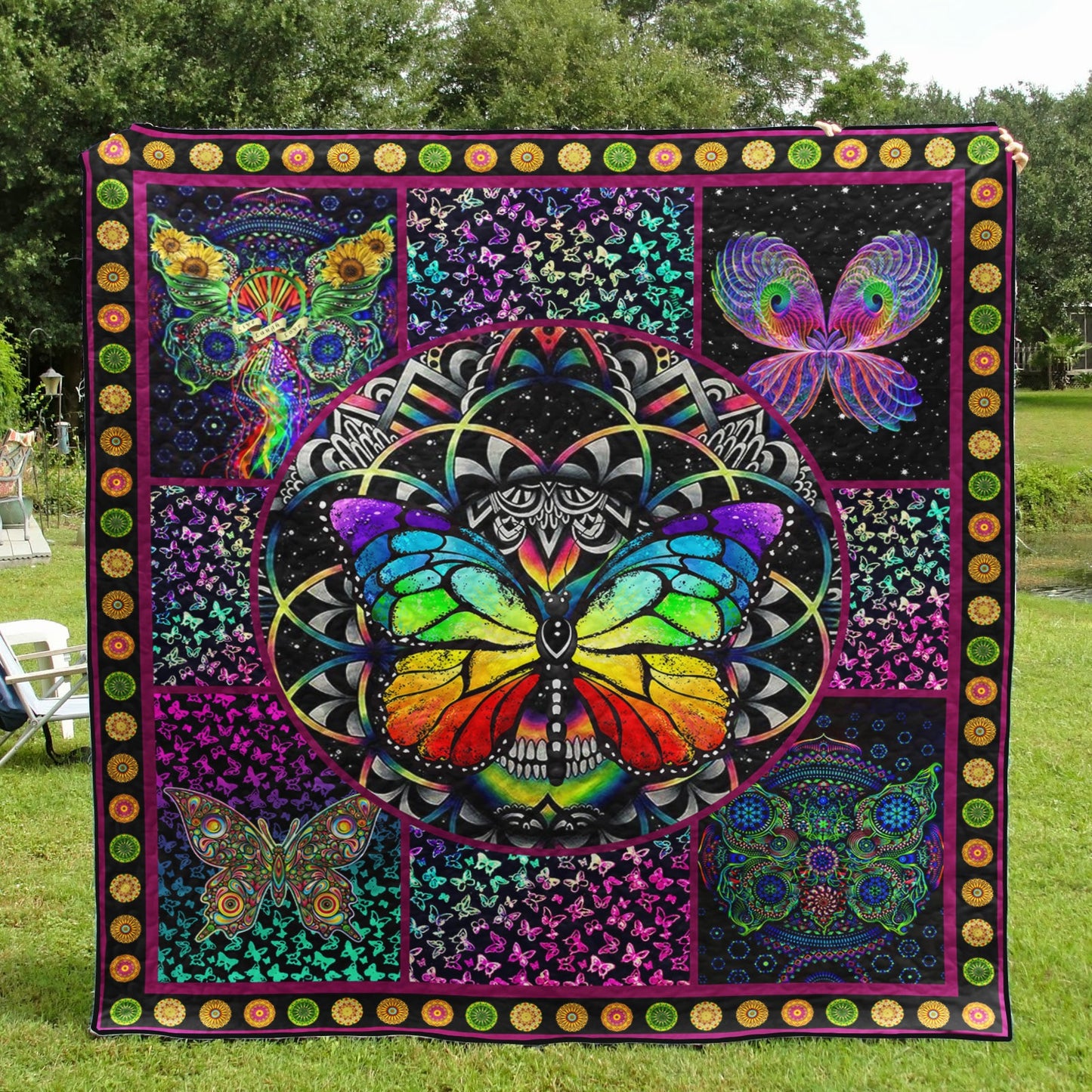 Butterfly Hippie Quilt Blanket HN200603M