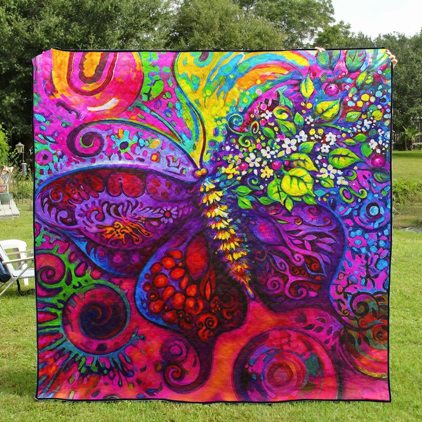 Butterfly Hippie Quilt Blanket HN240601M