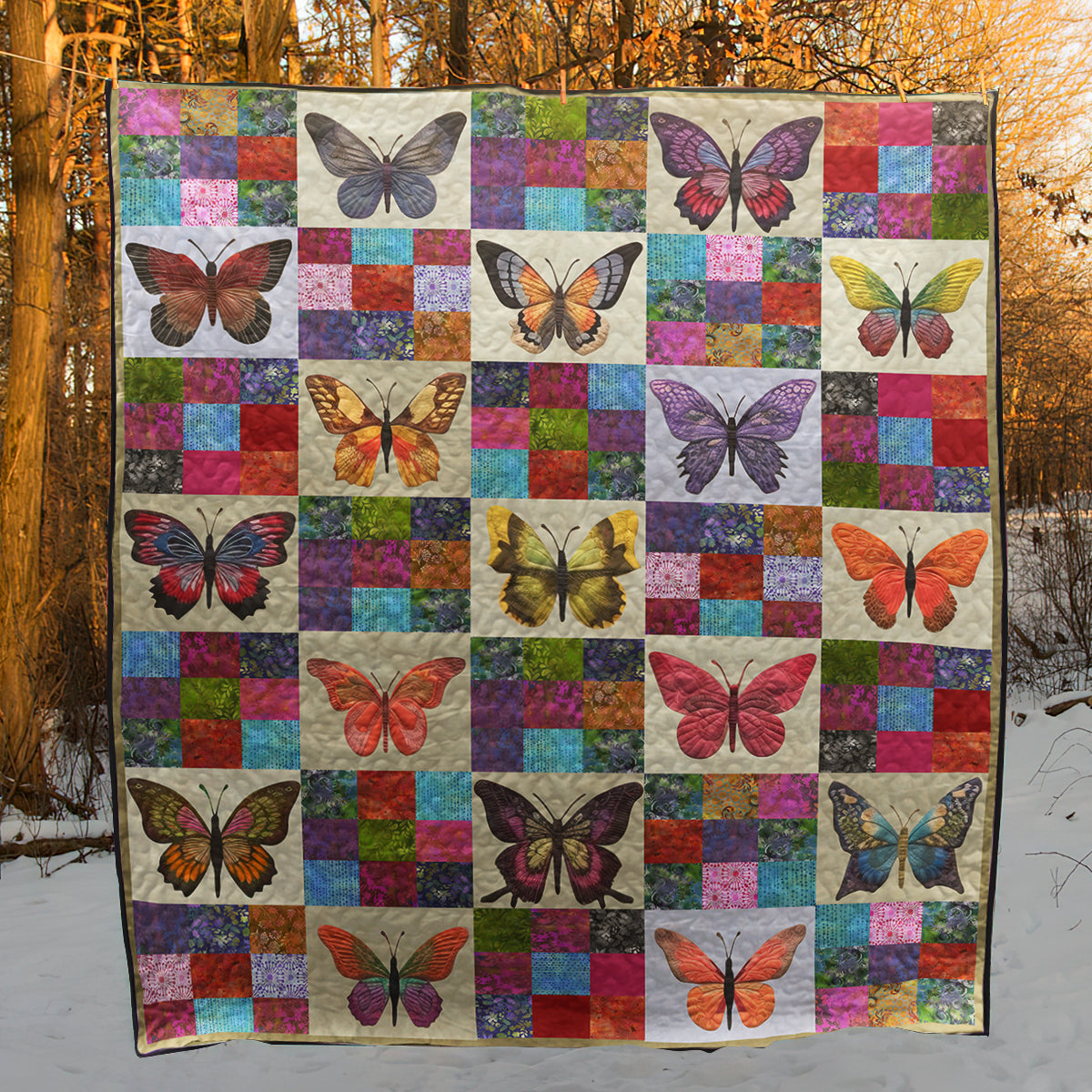 Butterfly Art Quilt HM151001T