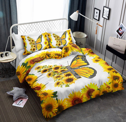 Butterfly Sunflower Christian Cross Duvet Cover Bedding Sets TL130606BS
