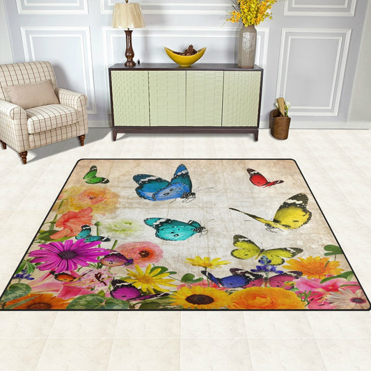 Butterfly And Flower CLG1710023R Rug