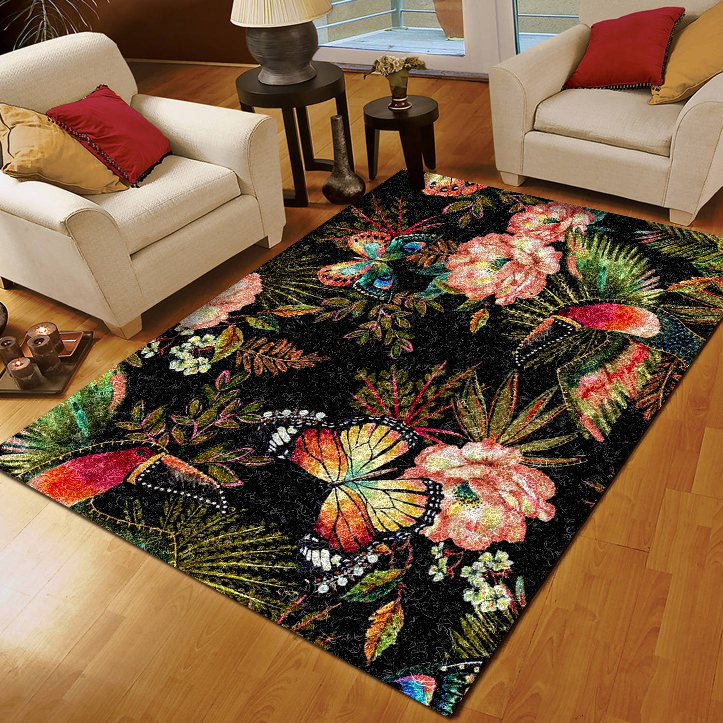 Butterfly And Toucan HN0509028R Rug