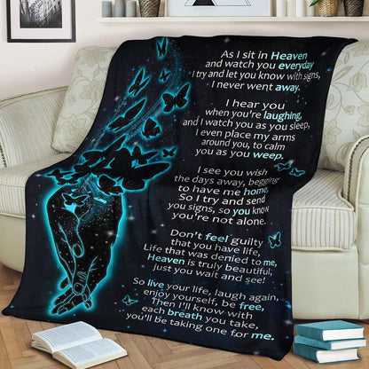 Butterfly As I Sit In Heaven CLA1910275F Sherpa Fleece Blanket