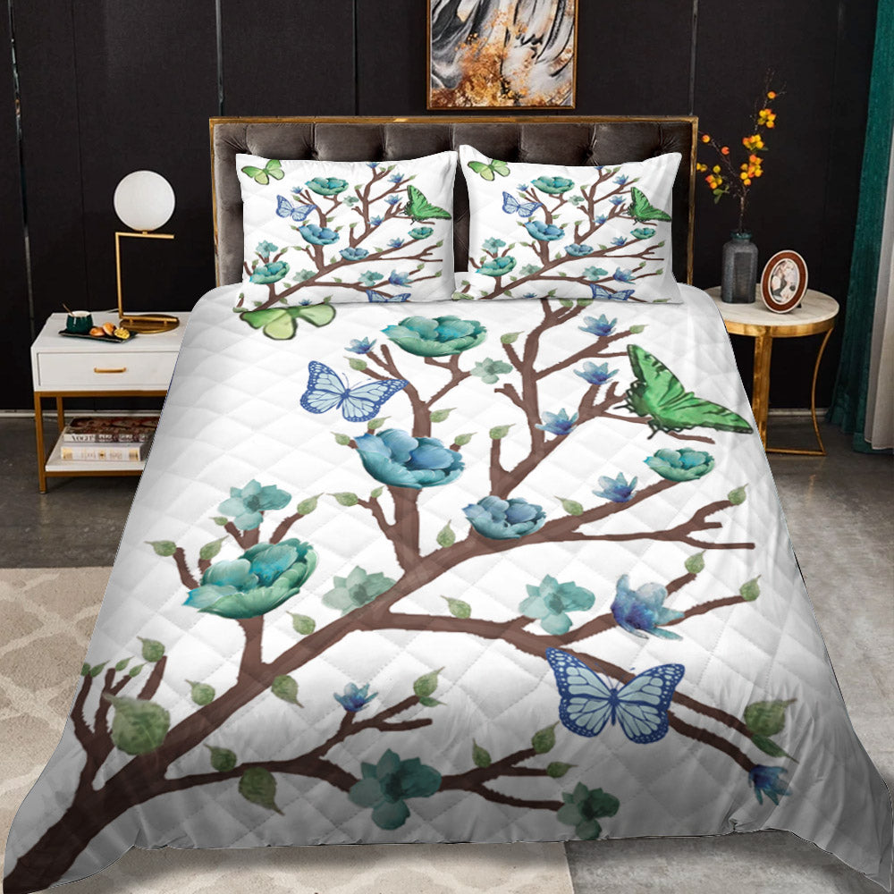 Butterfly Blossom CLM2210037B Quilt Bedding Set