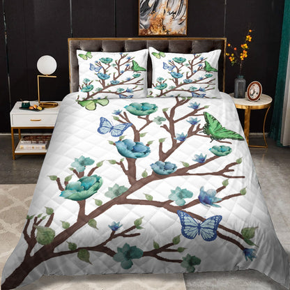 Butterfly Blossom CLM2210037B Quilt Bedding Set
