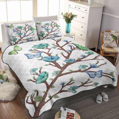 Butterfly Blossom CLM2210037B Quilt Bedding Set