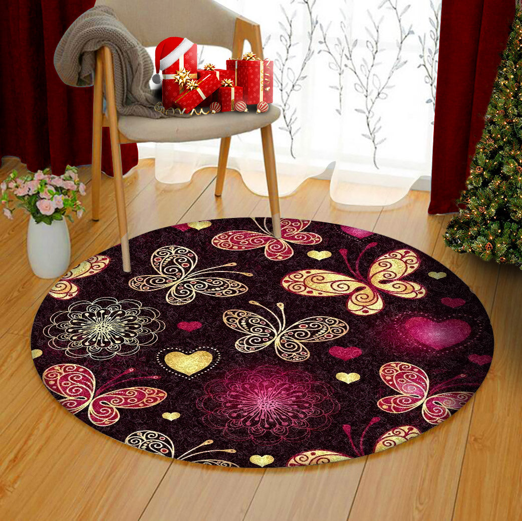 Butterfly CG0111024TM Round Area Rug – Charming Favor