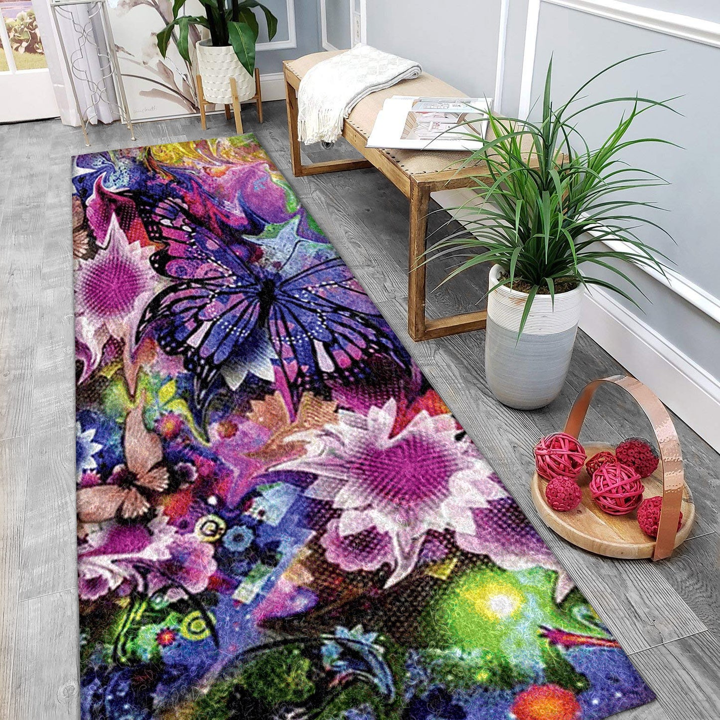 Butterfly CLA1609023RU Runner Rug