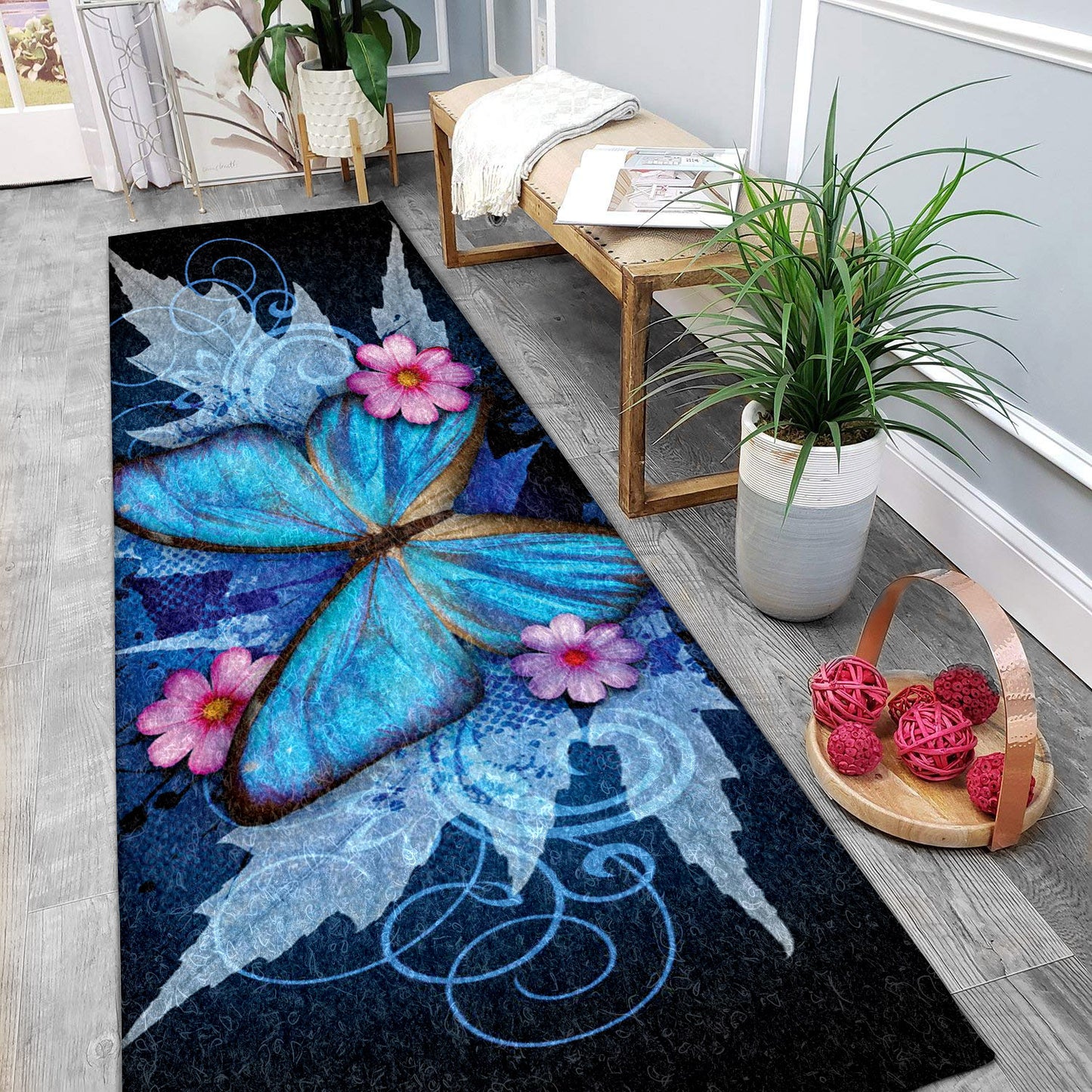 Butterfly CLA1609025RU Runner Rug