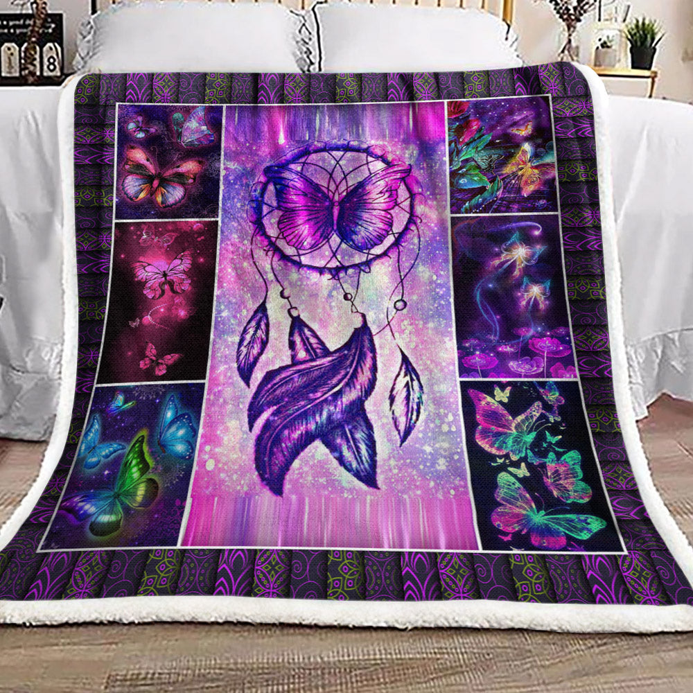 Butterfly Dreamcatcher NT300927F Sherpa Fleece Blanket