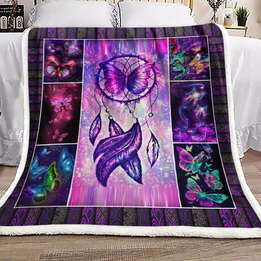 Butterfly Dreamcatcher NT300927F Sherpa Fleece Blanket