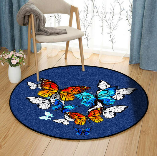 Butterfly ML280807RR Round Area Rug