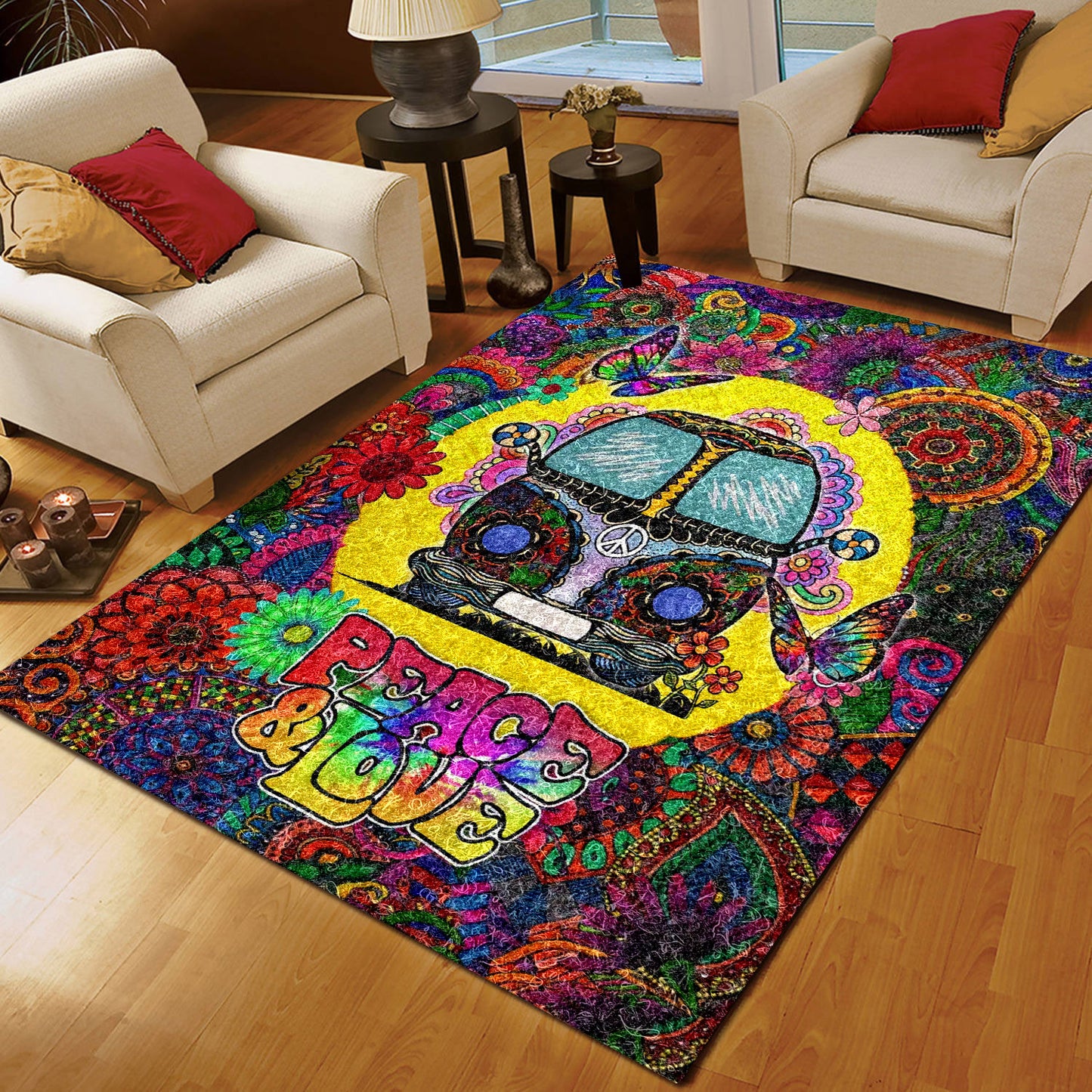 Butterfly Peace And Love CLA18100206R Rug