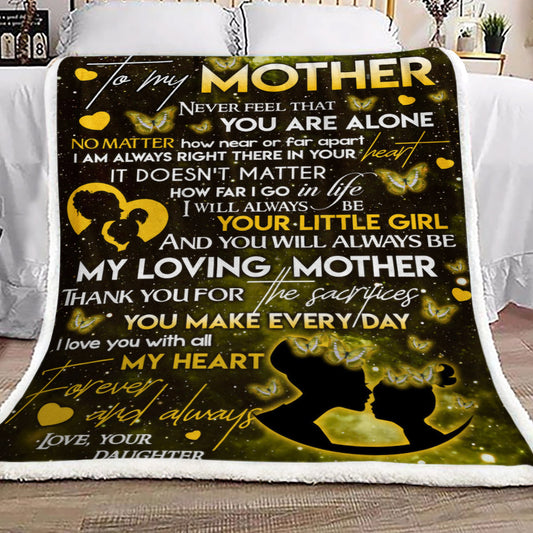 Butterfly To My Mother Love Your Daughter CL16110057MDF Sherpa Fleece Blanket