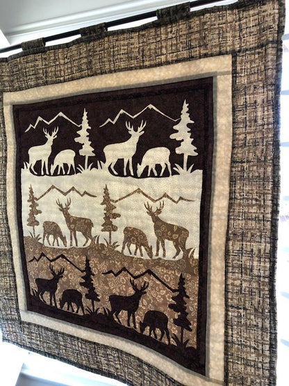 Cabin Deer CLM1410018 Quilt Blanket