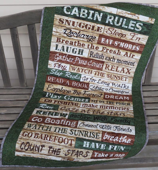 Cabin Rules CLM0411053 Quilt Blanket