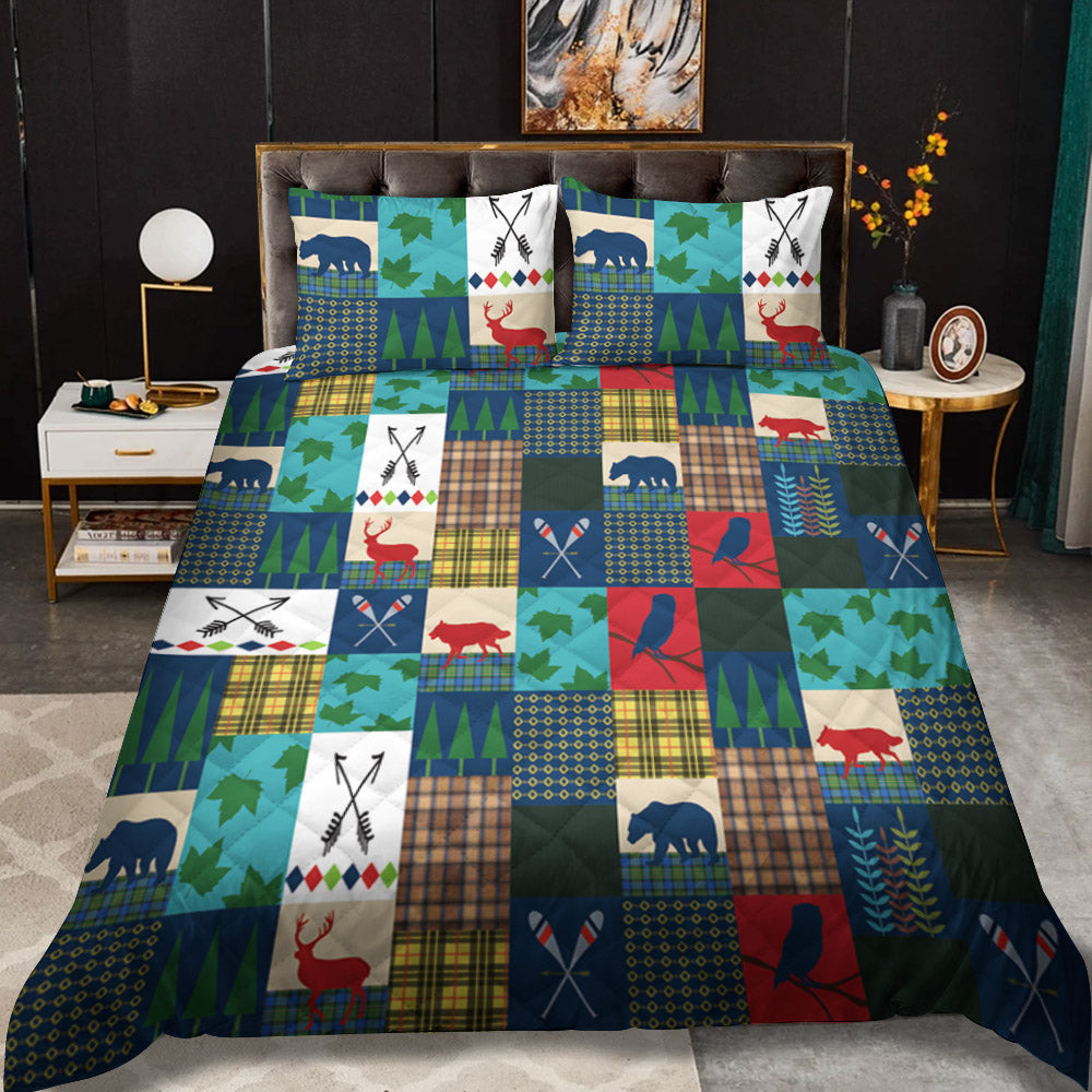 Cabin Bear CLM2810093B Quilt Bedding Set