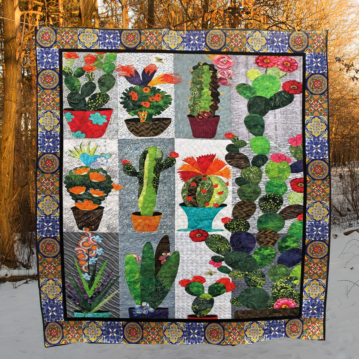 Cactus CLM270607 Quilt Blanket