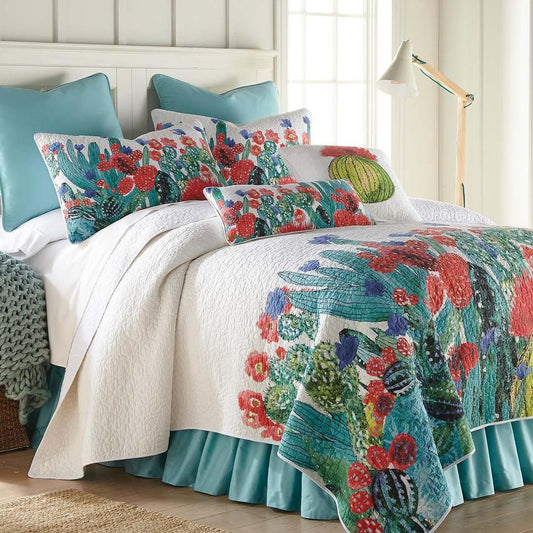 Cactus Flowers CLP260908B Quilt Bedding Set