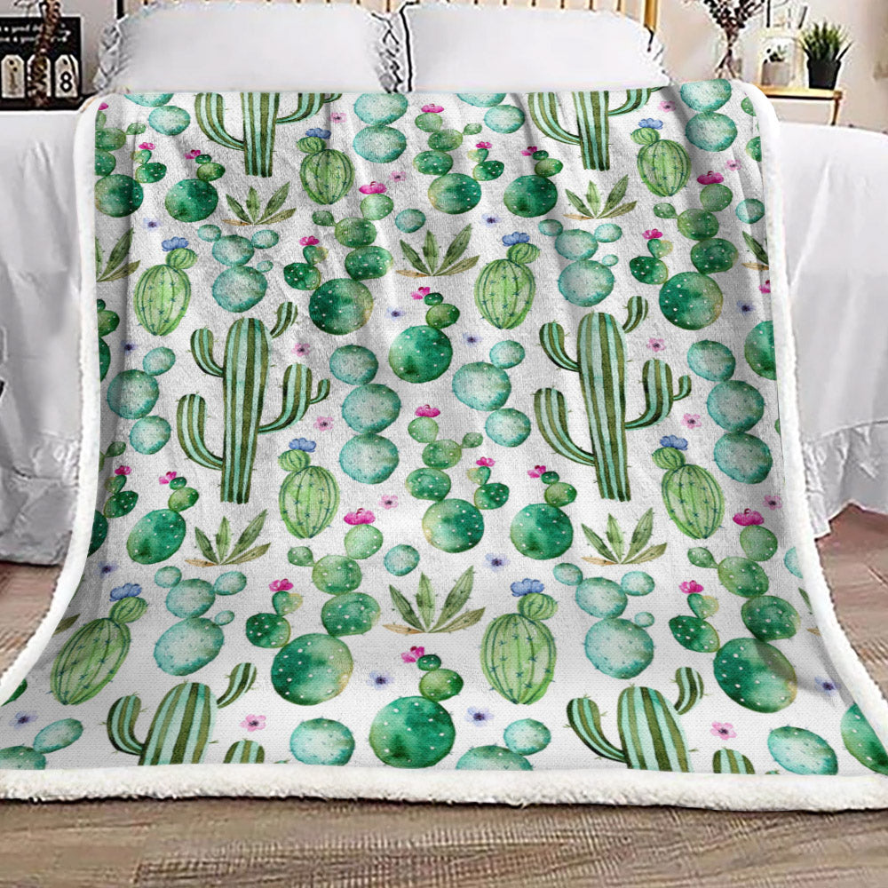 Cactus HN2910031F Sherpa Fleece Blanket