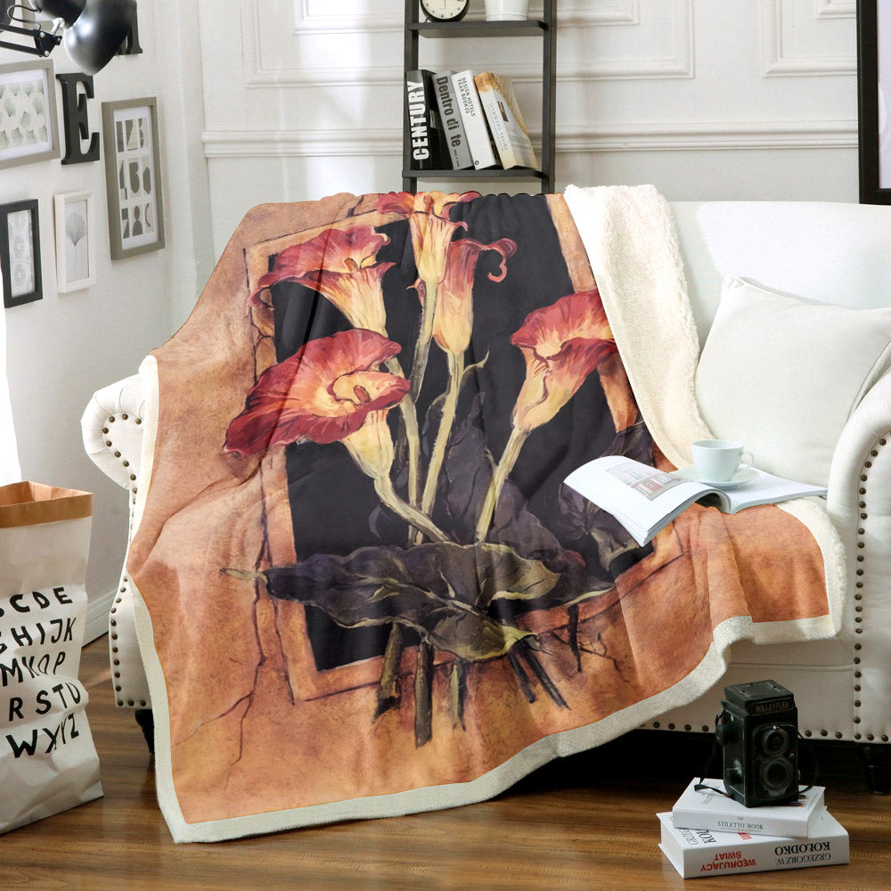 Calla Lily TT0611017TT Sherpa Fleece Blanket