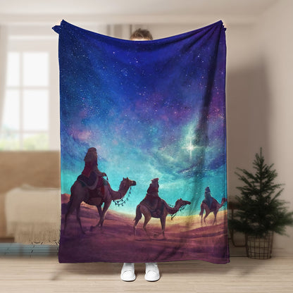 Camel DD300829F Sherpa Fleece Blanket