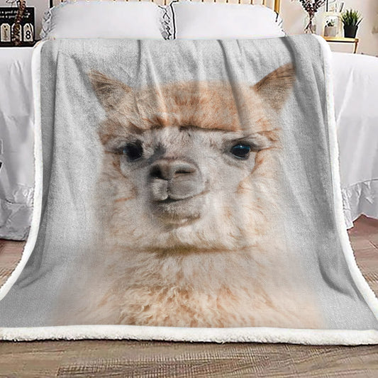 Camel VD031039F Sherpa Fleece Blanket