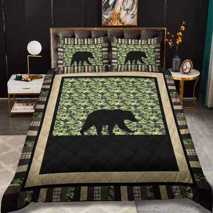 Camo Bear CLA2609037B Quilt Bedding Set